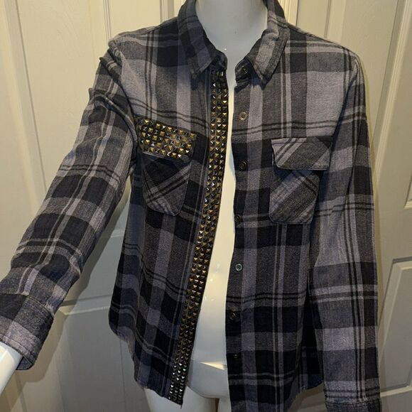 Vintage Havana  studded flannel - Picture 1 of 6